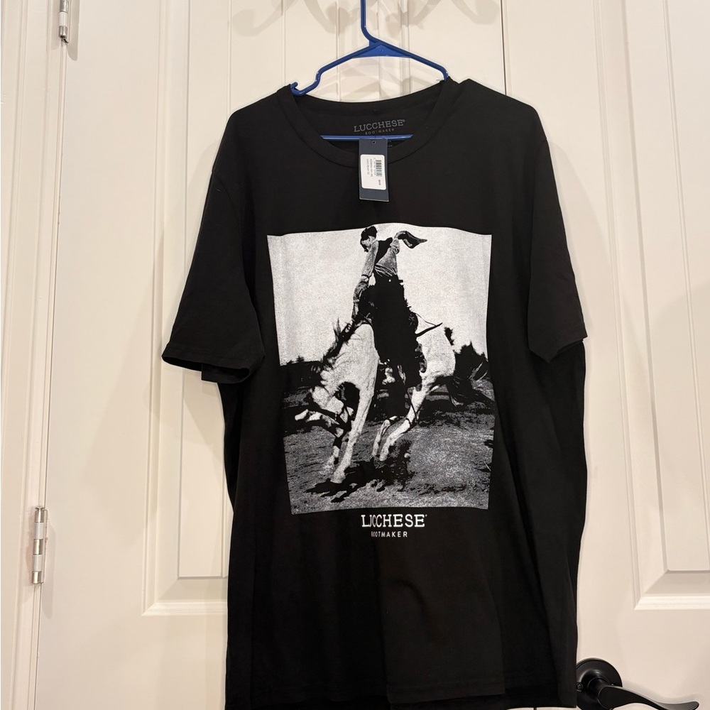 Lucchese Vintage Black and White Rodeo Graphic Tee
